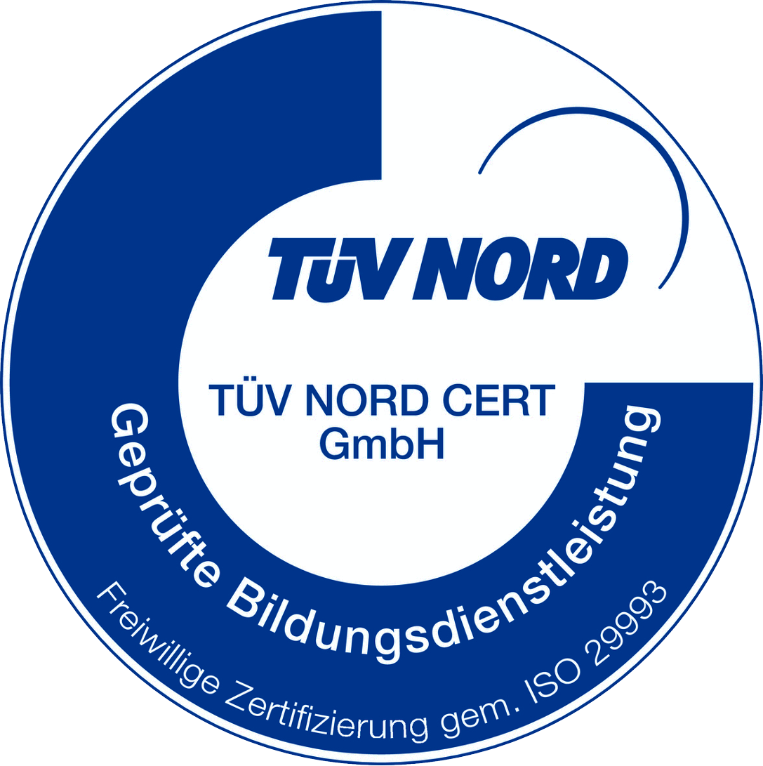 Logo TÜV Nord - geprüfte Bildungsleistung